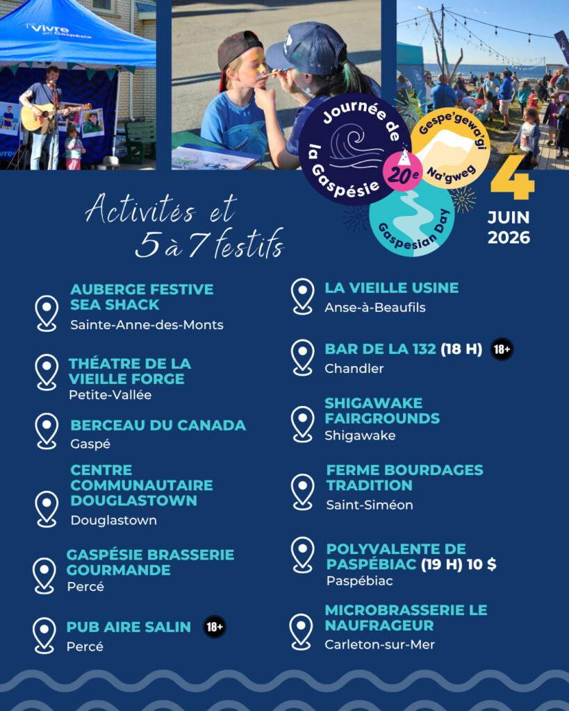 Activités - Journée de la Gaspésie 4 juin 2026